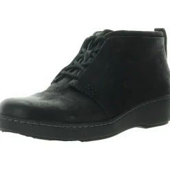 Cushioned Footbed Leather Ankle Boots