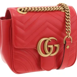 Marmont 2 Chevron Leather Shoulder Handbag